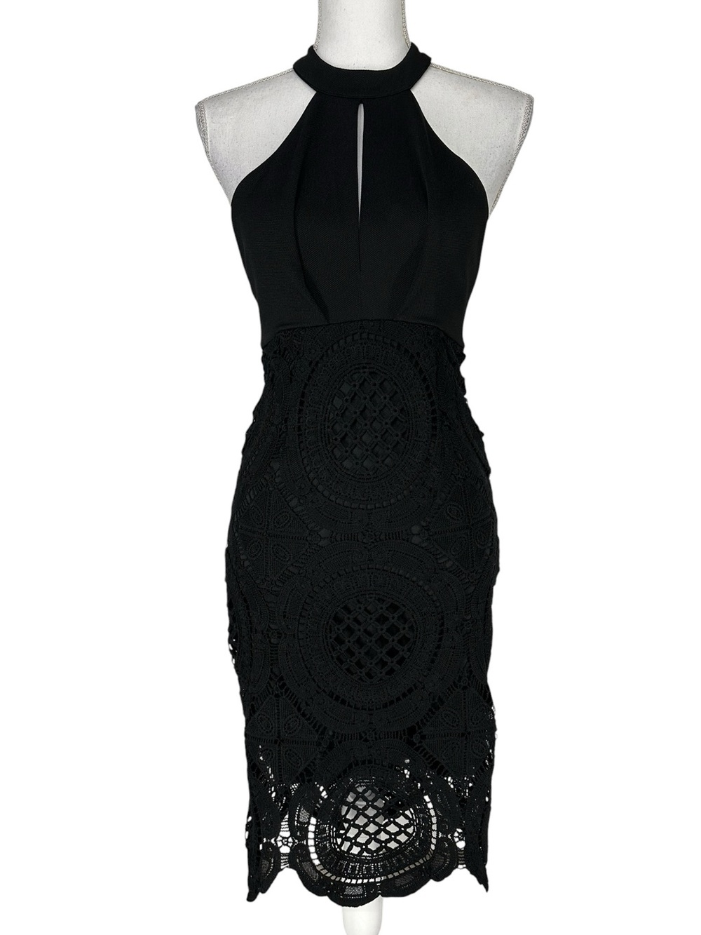 charlotte russe black dress | Dresses | Charlotte Russe Y2k Crochet Overlay Halter Small Whimsigoth Plus size